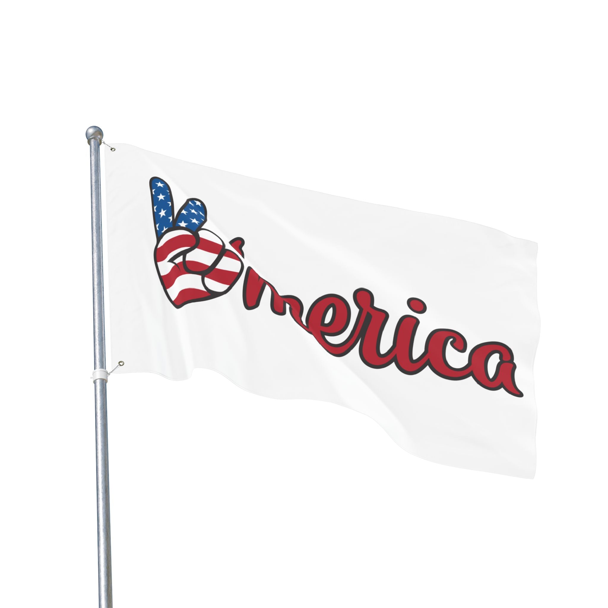 'Merica Peace Sign Flag - Double-Sided American Patriotic Garden Flag