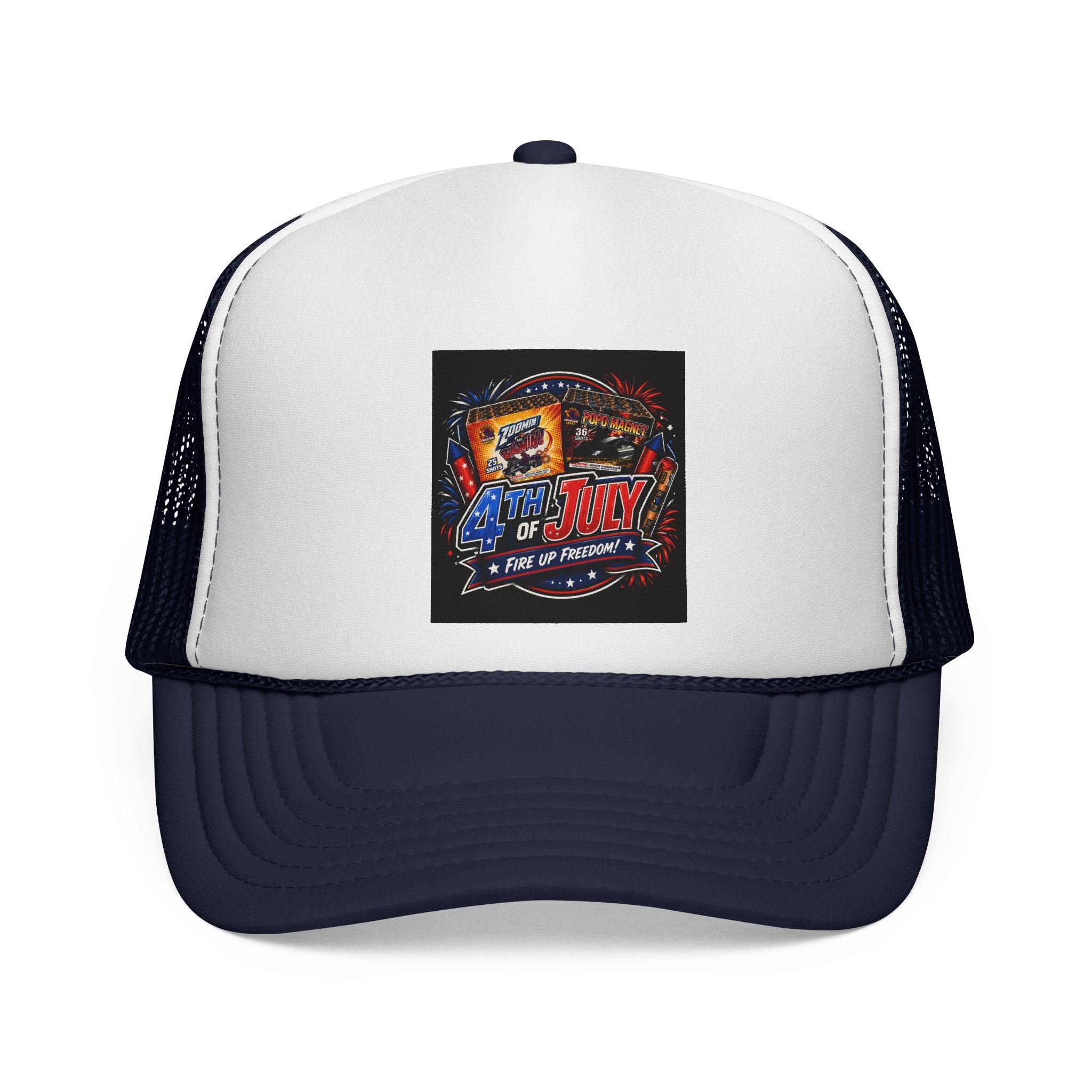 Trucker Cap — 4th of July Fireworks Retro Patch