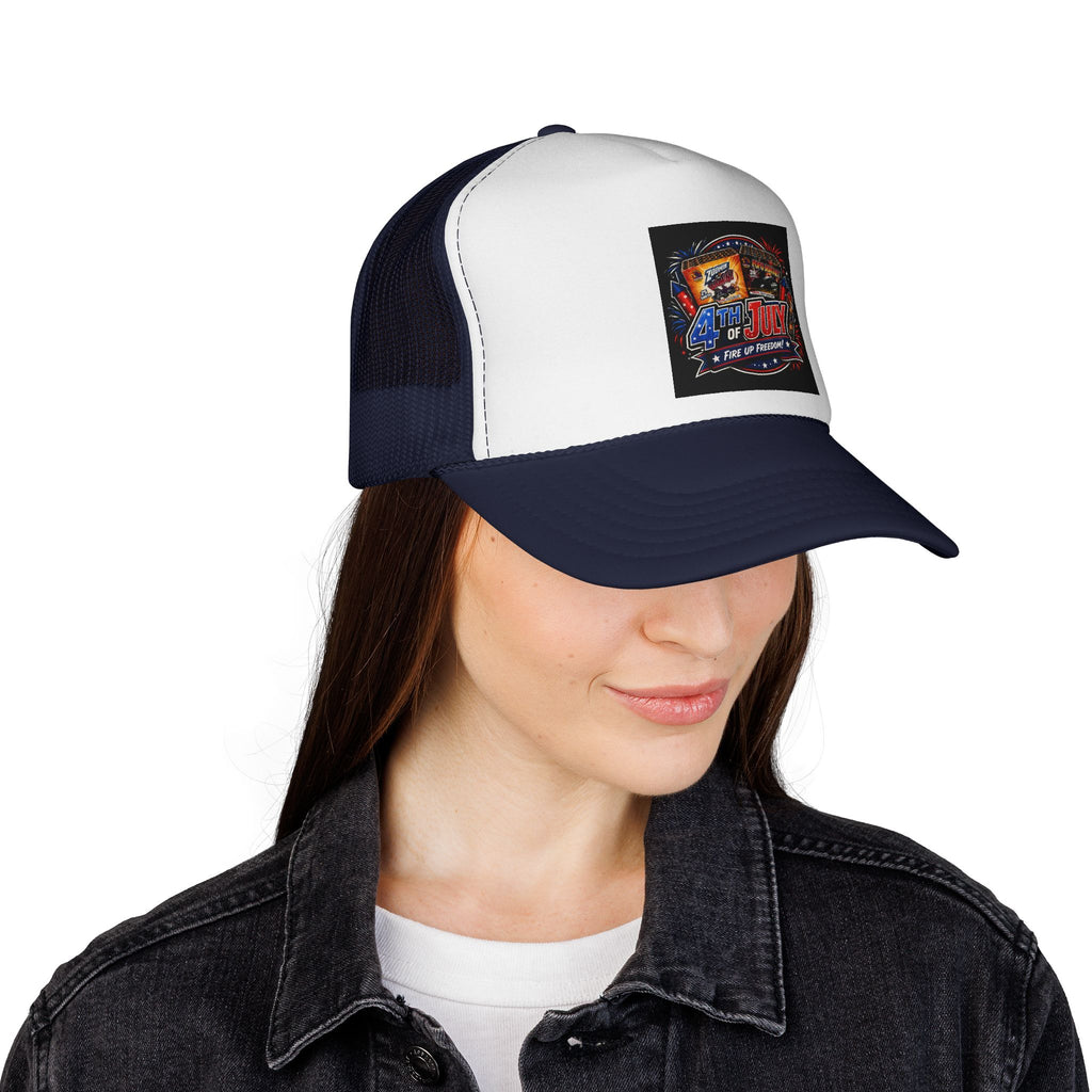 Trucker Cap — 4th of July Fireworks Retro Patch
