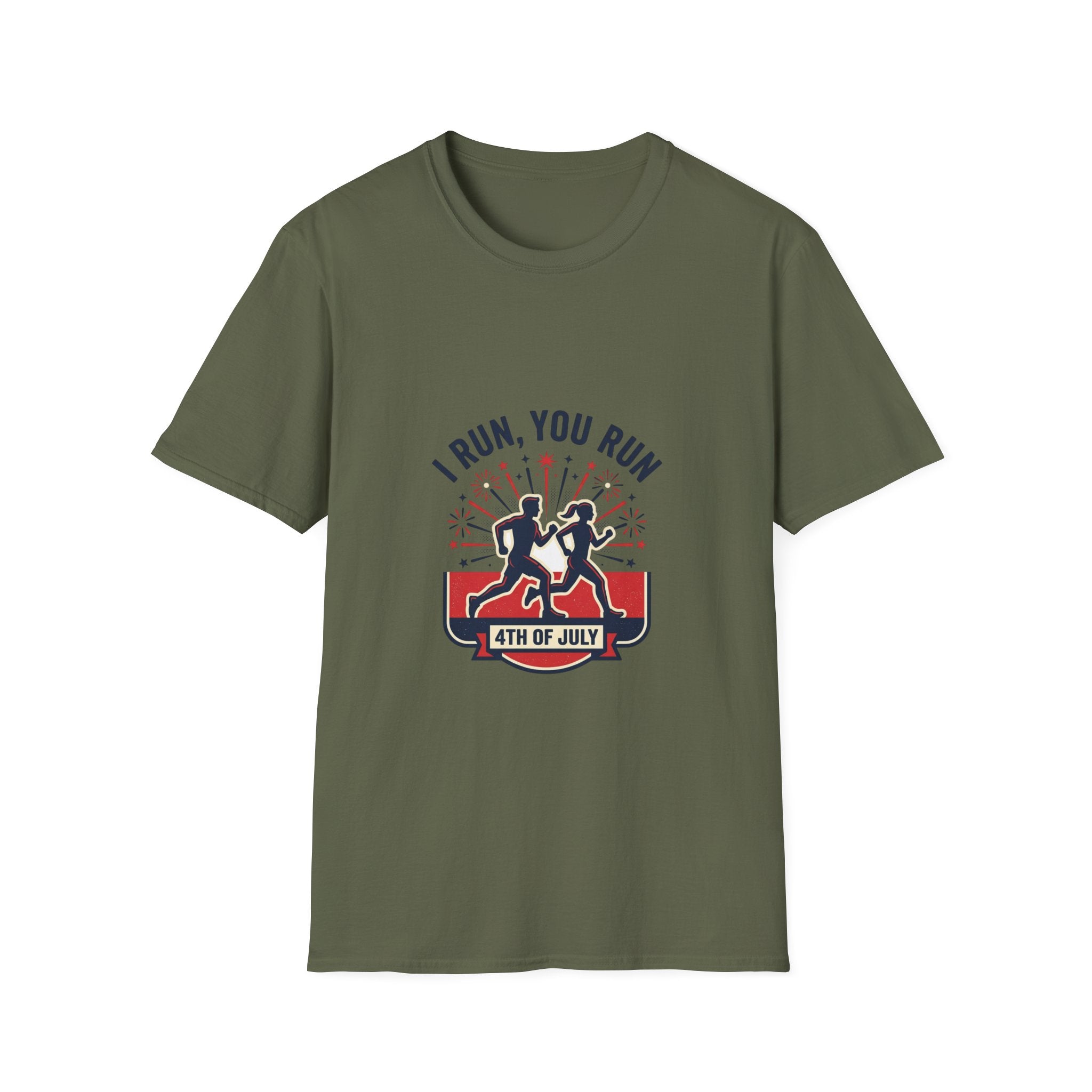 4th of July "I Run, You Run" Patriotic Running T-Shirt