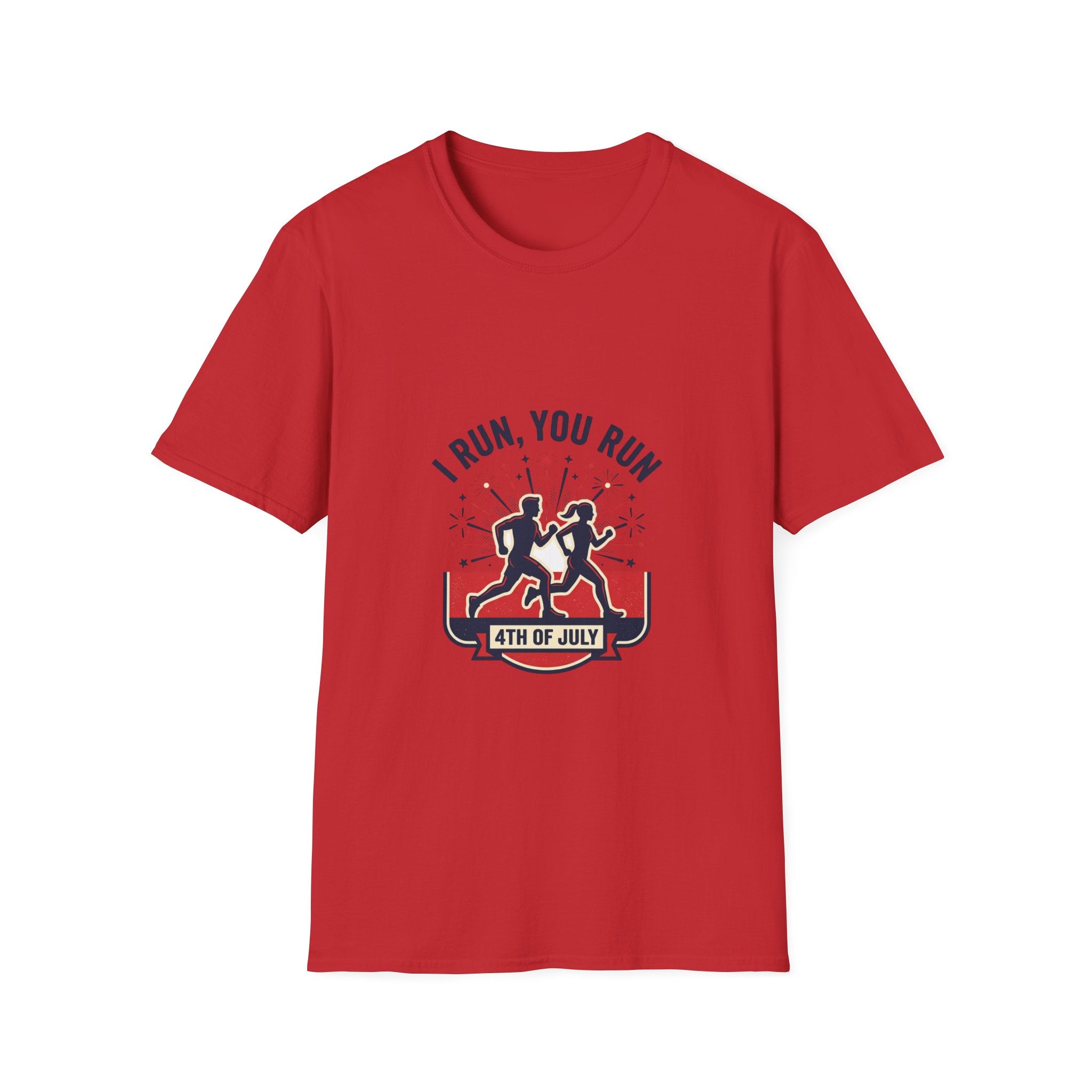 4th of July "I Run, You Run" Patriotic Running T-Shirt