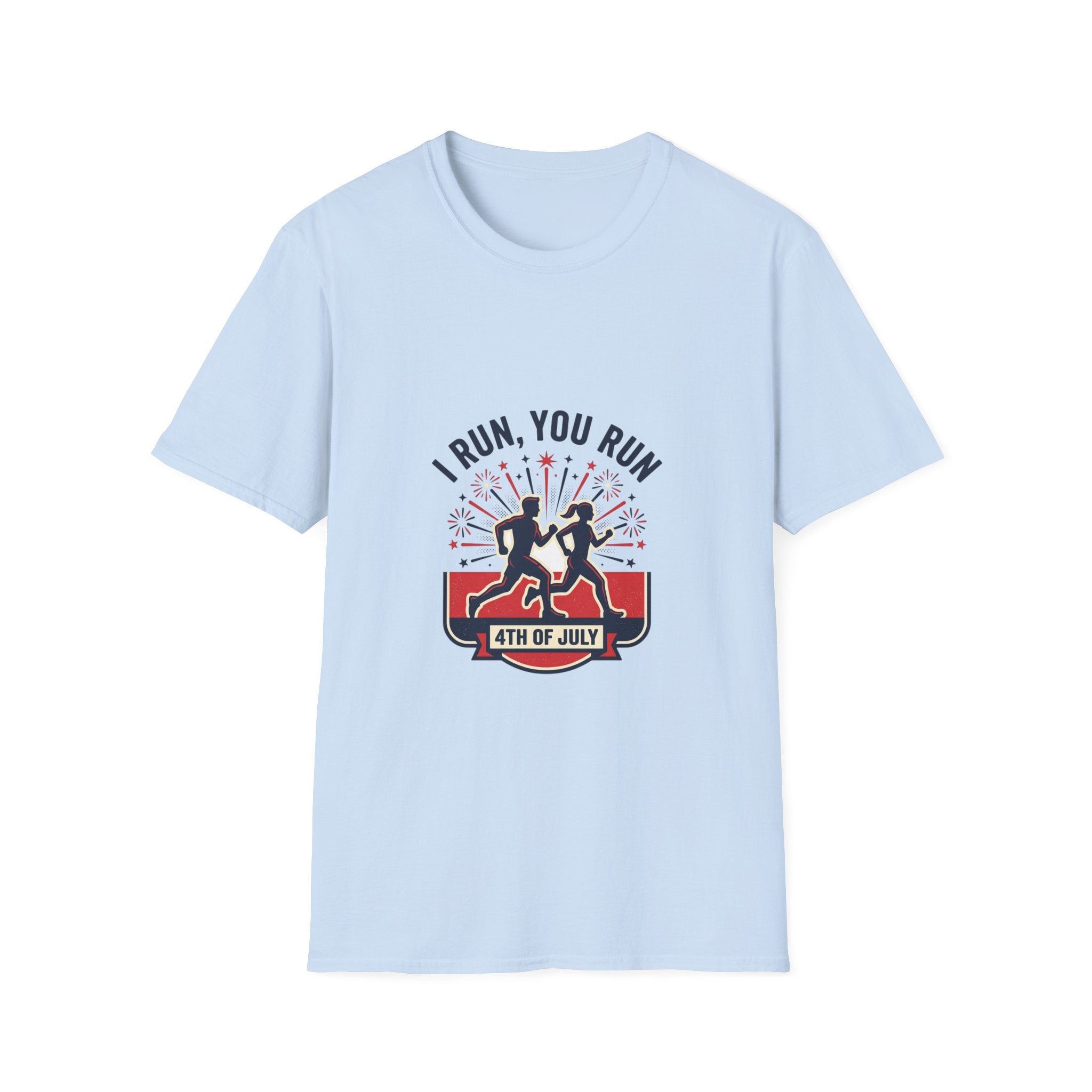 4th of July "I Run, You Run" Patriotic Running T-Shirt