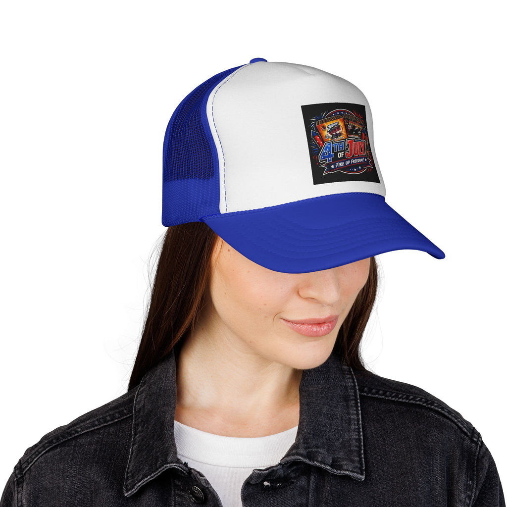 Trucker Cap — 4th of July Fireworks Retro Patch
