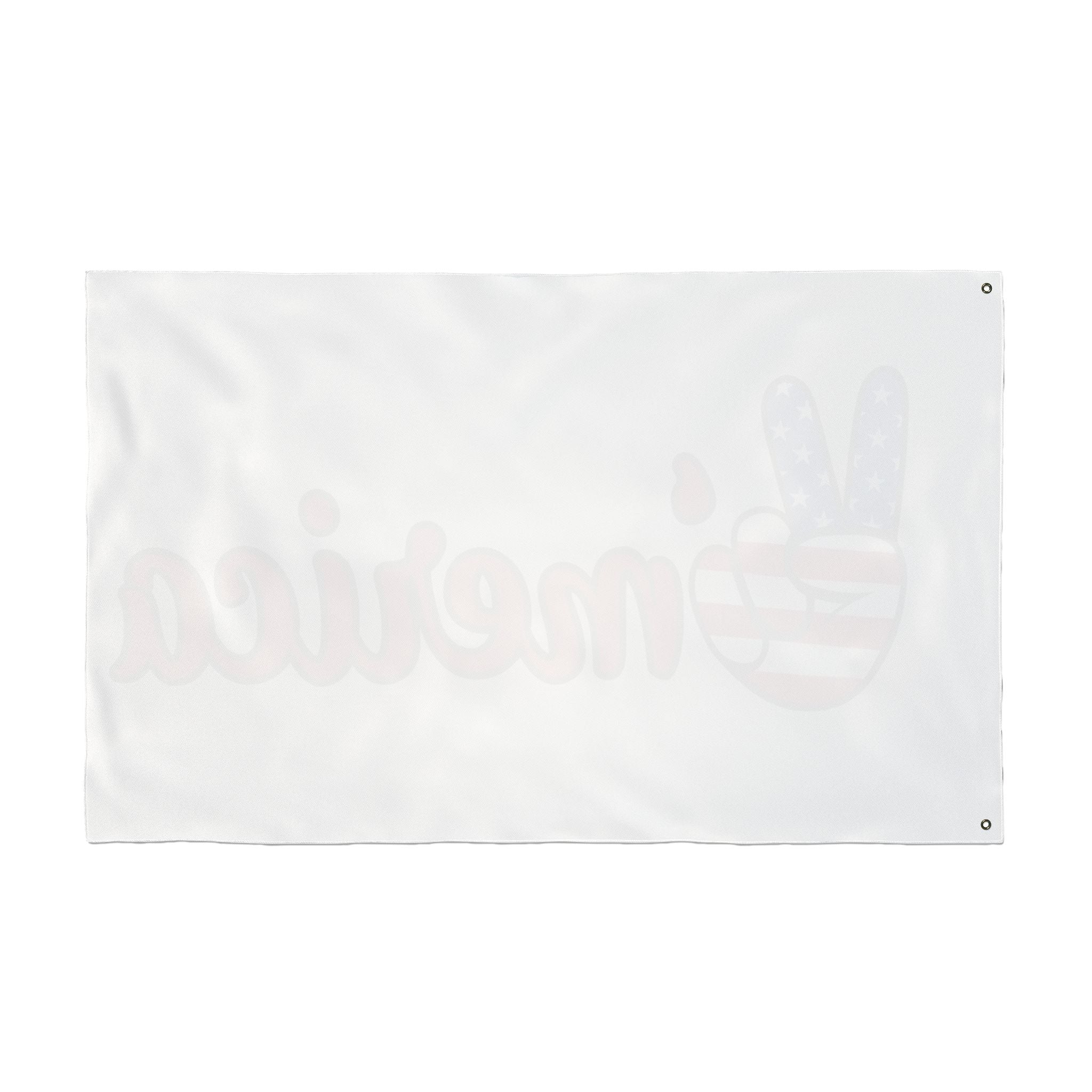 'Merica Peace Sign Flag - Double-Sided American Patriotic Garden Flag
