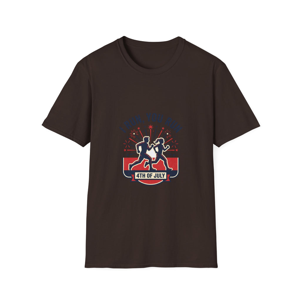 4th of July "I Run, You Run" Patriotic Running T-Shirt