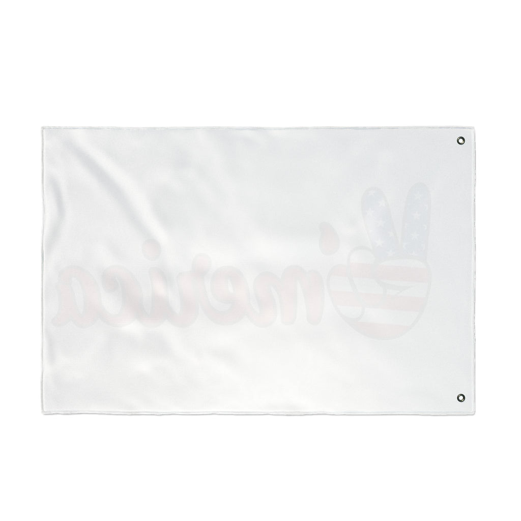 'Merica Peace Sign Flag - Double-Sided American Patriotic Garden Flag