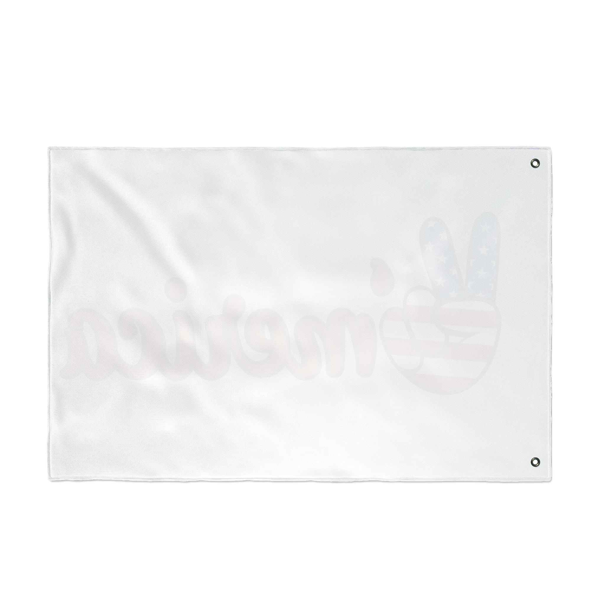 'Merica Peace Sign Flag - Double-Sided American Patriotic Garden Flag